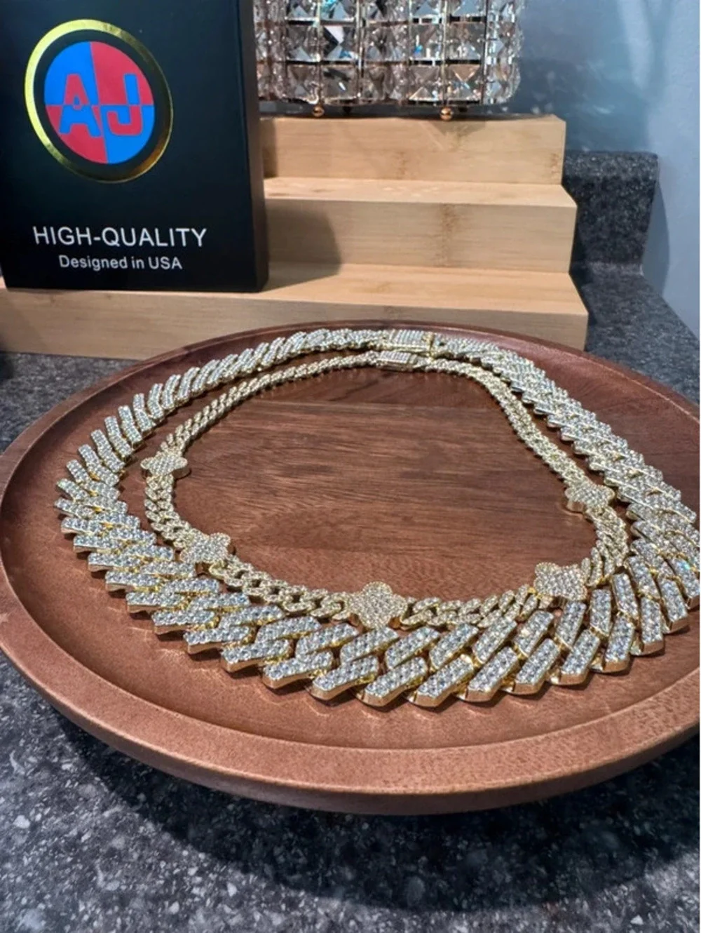 AJ high quality Cuban Chains 2pc